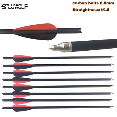 6 PCS 13.5quot;16quot;17quot;18quot;20quot;22quot; Archery Bow Arrows Carbon 400 for Crossbow Bolts $26.97