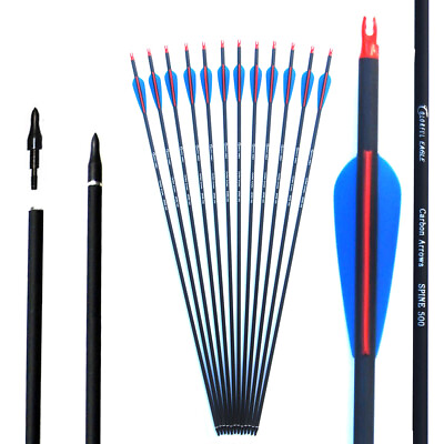 #ad #ad Carbon Arrows Spine 500 Archery Arrows Shooting Hunting Compound Recurve Bow $15.94