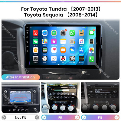 #ad Android 13 For Toyota Tundra 07 13 Sequoia 08 19 Carplay Car Radio Stereo GPS BT $165.99