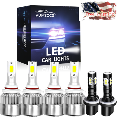 #ad For Cadillac DeVille Seville Escalade EXT LED Headlight Fog Light Bulbs Combo 6x $36.99