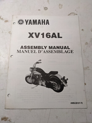 #ad YAMAHA DEALER ASSEMBLY MANUAL MOTORCYCLE 4WM 28107 70 XV16AL 1998 $65.00