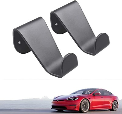 #ad 2 X Aluminum Coat Hangers for Tesla Model S Model Y Model 3 Model X Accessories $14.22