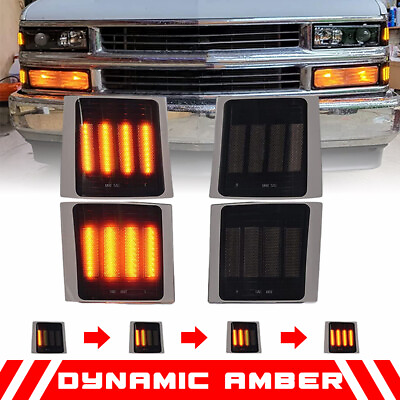 #ad Dynamic LED Corner Light Side Marker Light For 94 99 Chevy C K 1500 2500 3500 $45.89