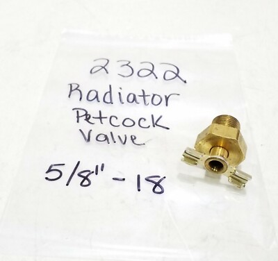 #ad 2322 Radiator Petcock Valve 5 16quot; 16 Free Shipping Free Returns 2322 $7.06