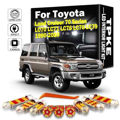 #ad #ad Canbus LED Interior Light Kit For Toyota Land Cruiser 70 Series LC70 1990 2020 $8.71