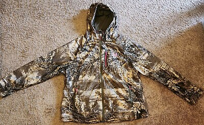 #ad Women’s Camo amp; Pink RealTree Puffer Jacket Size 2XL 50 52 Full Zip Pockets $18.69