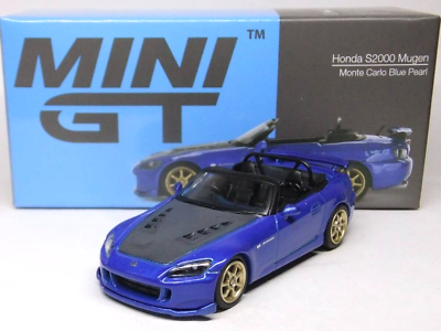 #ad Mini GT 1:64 Honda S2000 AP2 Mugen Blue JDM Metal Diecast Car Model Toy #493 $16.79