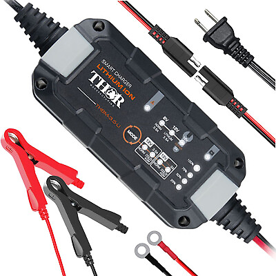 Car Battery Charger 3.5 AMP Automatic Lithium Ion 6v 12v Portable Maintainer $24.94