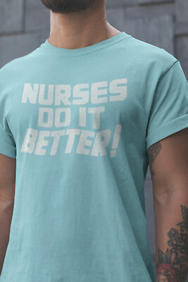 #ad Mens Nurses Do It Better ORGANIC T Shirt Music As Worn by Robert Plant Led NHS GBP 8.95