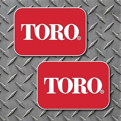 #ad 2 TORO Logo Vinyl Decals 4quot; x 6quot; ZERO TURN amp; WALK BEHIND MOWERS Stickers $7.50