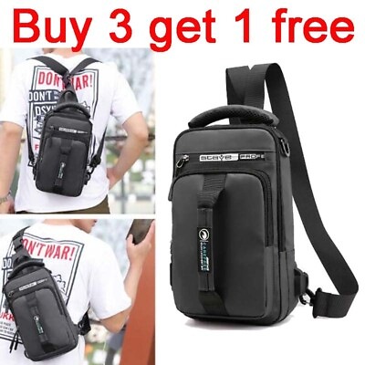 #ad Anti Theft Sling Bag Chest Shoulder Bag Crossbody Backpack w USB Charge Port $11.99
