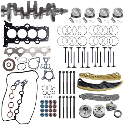 #ad Engine Rebuild Overhaul Kit Crankshaft Piston Timing Fit 12 19 Hyundai Kia 1.6L $480.99