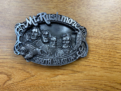 #ad Vintage Mount Rushmore South Dakota Belt Buckle 1985 Siskiyou Buckle Co. $20.00