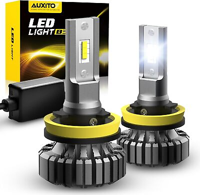 #ad AUXITO H11 H8 H9 LED Light Bulbs 40W 18000W 6500K Cool White Pair 400% Brighter $52.24