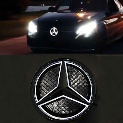 #ad Car Front Grille LED Emblem Light for Mercedes Benz Illuminated Logo Star Badge $31.10