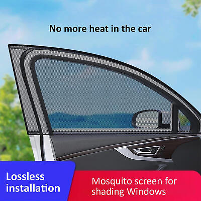 #ad 4x Car Side Front Rear Window Sun Shade Cover Mesh Shield UV Protection For SUV $11.78