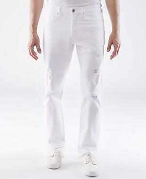 #ad Lazer Mens Slim Fit Stretch Jeans White 36 x 30 $11.06