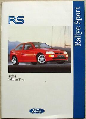 #ad FORD RS RALLYE SPORT Car Sales Brochure 1994 #FA906 19 Fiesta ESCORT Cosworth GBP 17.99