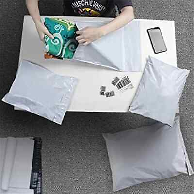 #ad 50Pcs Lots White Courier Bag Express Envelope Storage Bags Mail Bag Mailing Bags AU $43.50