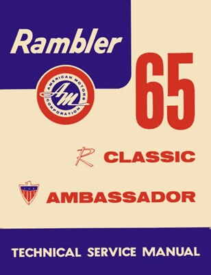 #ad 1965 AMC Ambassador Classic Service Shop Repair Manual Engine Drivetrain Wiring $53.18