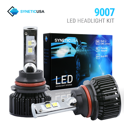 #ad 9007 Syneticusa LED Headlight Kit 6500K White Error Free Anti Flicker Bulbs $76.99