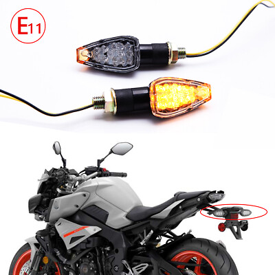 #ad Motorcycle LED Turn Signal Indicators Amber Blinker for Yamaha MT 10 MT 09 MT 07 $11.98