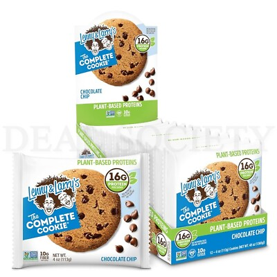 #ad Lenny amp; Larry#x27;s The Complete Cookie Vegan Chocolate Chip 4oz Lot of 12 $17.99