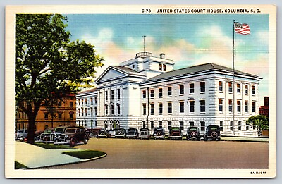 #ad US Court House Columbia South Carolina Vintage Postcard $1.75