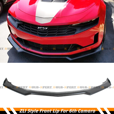 #ad For 16 23 Camaro SS 19 23 LS LT RS Matte Blk Front Bumper Lip Splitter Spoiler $79.99