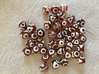 #ad CarvedCarnelian Beads 11mm 43 Count $10.00