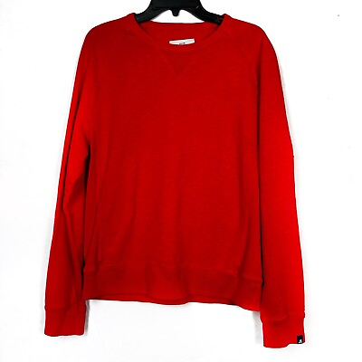 #ad Jack Spade quot;Pricequot; Sweatshirt Bright Red Crewneck Cotton Mens Size: Large $35.00
