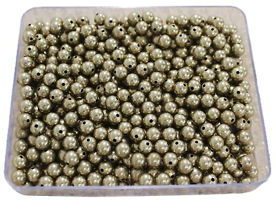 #ad 7 MM Raw BRASS ROUND SEAMLESS HOLLOW BEADS Pack Of 100 HOLE 2.0 MM $11.99