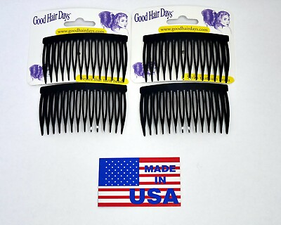 #ad 4 Combs x Good Hair Days 2 7 8quot; Black Side comb hair comb Made in USA 42201 $10.79