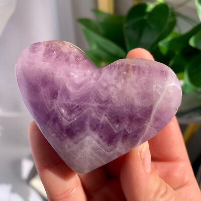 #ad 122g Amethyst Stone Agate Heart Love Quartz Crystal Specimen Healing $17.00