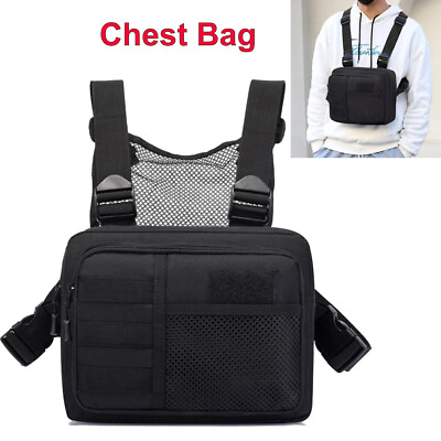 #ad Men Combat Bag Tactical Rig Vest Crossbody Recon Kit Chest Bags Molle Front Pack $16.75
