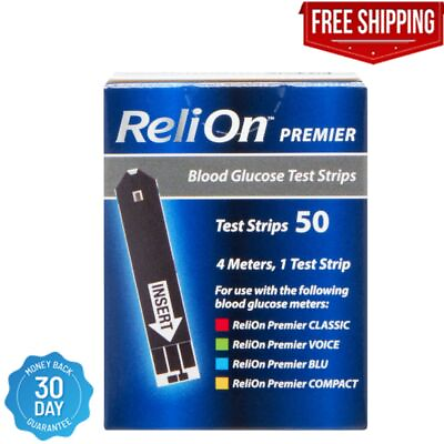 #ad #ad ReliOn Premier Blood Glucose Test Strips 50 Count Do not reuse test strips best $13.68