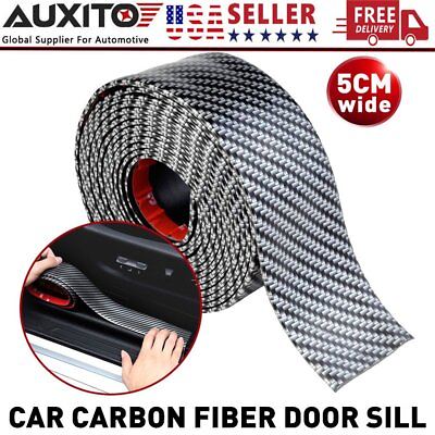 #ad 5CMx2M Car Carbon Fiber Rubber Edge Guard Strip Door Sill Protector Accessories $10.44