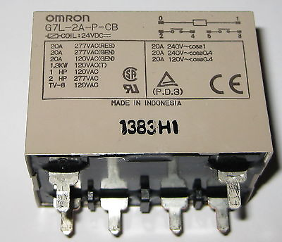 #ad OMRON 24V 20A NO DPST High Dielectric Relay Momentary Voltage Drop Compatible $12.95