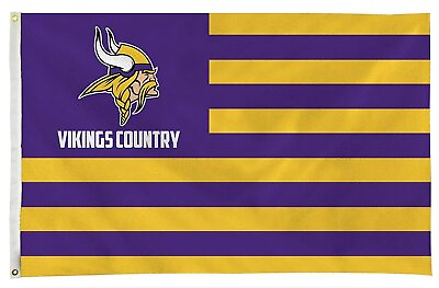 #ad Minnesota Vikings Flag Banner 3x5 Country Design Premium Outdoor House Football $33.79