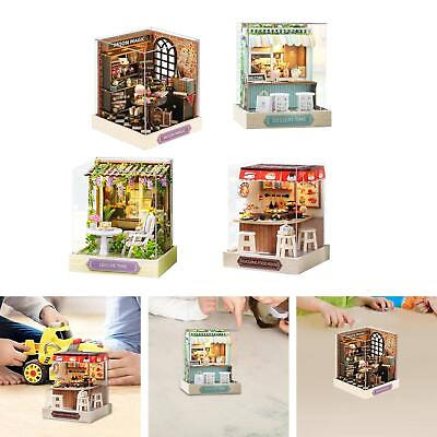 #ad Dollhouse Miniature Decorative with Furnitur and Accessories Craft Dustproof $12.06