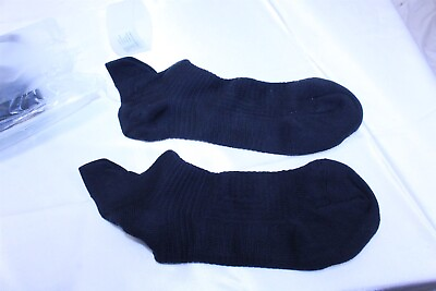 #ad Men#x27;s Low Cut Socks with Rear Riser Tab Ankle Athletic Black 5 Pair Size Medium $8.00