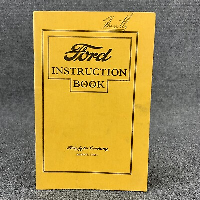 #ad Vintage FORD Instruction Book T 4 Yellow Manual Book Ford Motor Company Car T4 $9.97