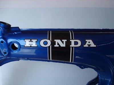 Honda CT70 KO 2pc. Black Stripe Main Frame Decal Set 69 71 MFG 2nds $17.00