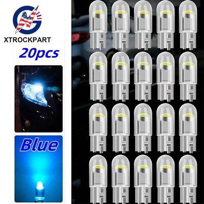 #ad LED T10 194 168 W5W Car Trunk Interior Map License Plate Light Bulb BLUE 20X US $2.29