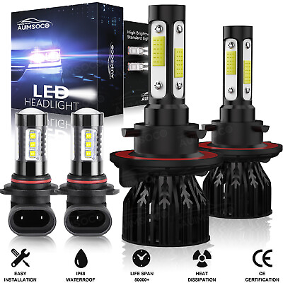 #ad 4x LED Headlight High Low Beam Fog Light Bulbs for Ford F 150 2004 2014 6000K $35.99