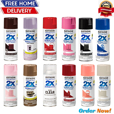 #ad Rust Oleum Painter#x27;s Touch 2X Ultra Cover GLOSS Spray Paint 12 oz Choose Color $22.98