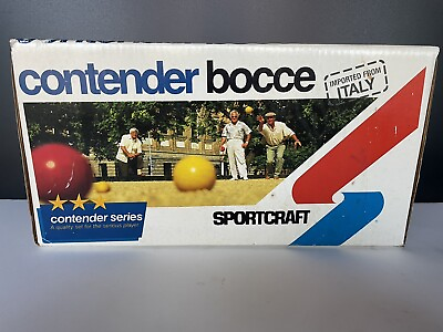 #ad Bocce Ball Set Sportcraft Contender Series Made In Italy With Box Vintage $19.96
