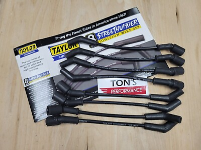 Taylor 51046 Street Thunder 8mm Ignition Wire Set LS Wires 135 Deg Black 11quot; $39.99