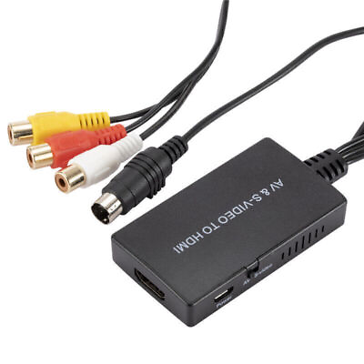 #ad S Video To HDMI Converter AV To HDMI Adapter RCA Conver 720p@60Hz For HDTV DVD $13.26