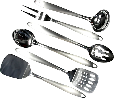 #ad Chef Craft Select Kitchen Tool and Utensil Set 6 Piece Set Stainless Steel $29.93